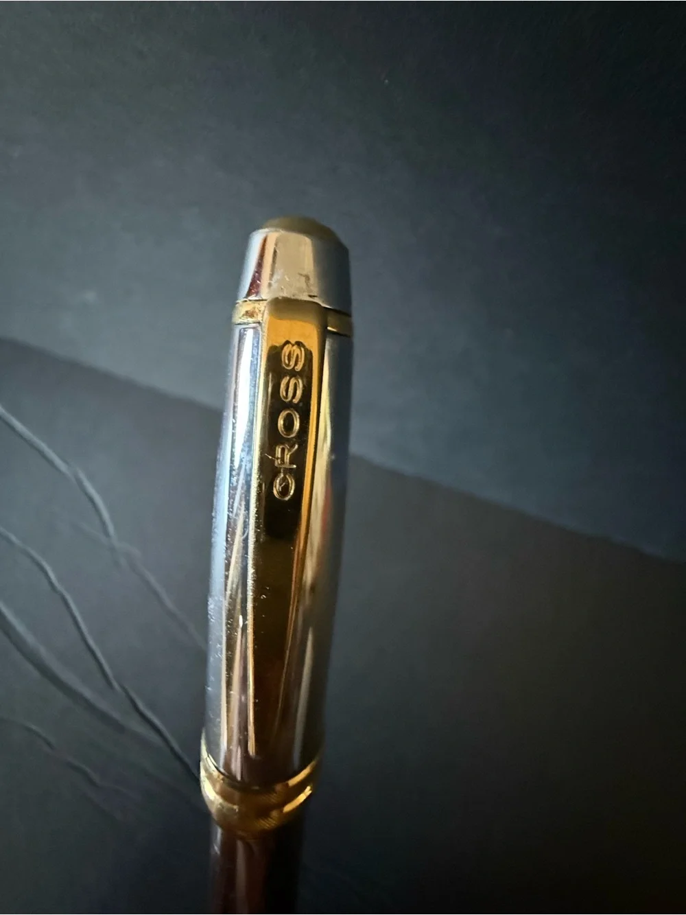 CROSS Century Classic Medalist Ball Pen Lustrous Chrome 23K Gold Plated Trim.